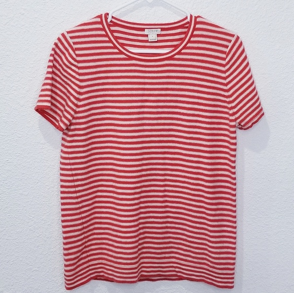 J. Crew Factory Size M Striped Short Sleeve - Picture 2 of 4